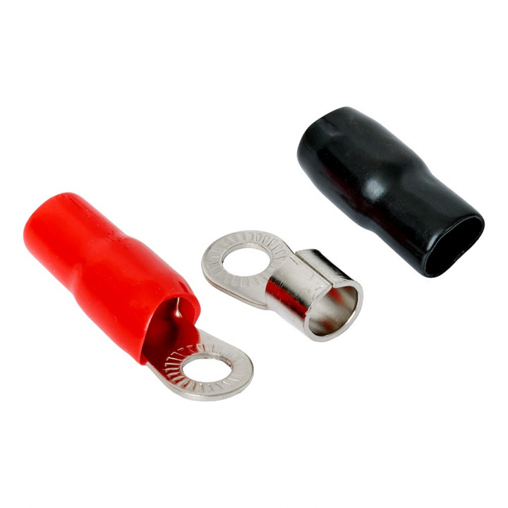Auto-Connect röd och svart ringkabelsko M8, 35 mm² i gruppen Tillbehör / Monteringstillbehör hos CD Bilradio (720L1RT358)