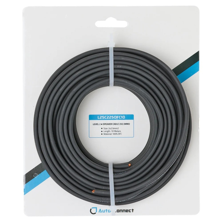 Auto-Connect OFC-Högtalarkabel 2x2.5 mm², 10 meter i gruppen Kablar / Högtalarkabel hos CD Bilradio (720L2SC225OFC10)