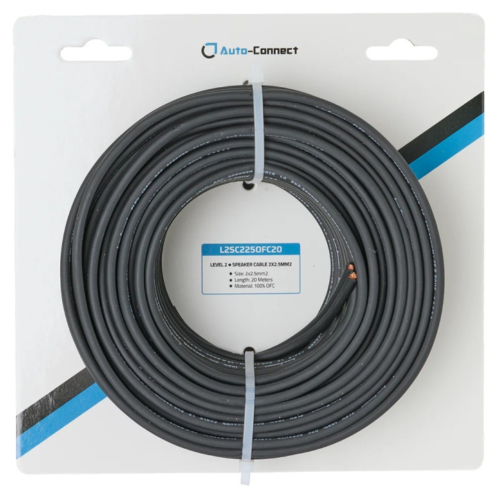 Auto-Connect OFC-Högtalarkabel 2x2.5 mm², 20 meter i gruppen Kablar / Högtalarkabel hos CD Bilradio (720L2SC225OFC20)