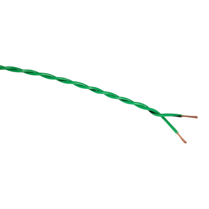 Auto-Connect Tvinnad OFC-högtalarkabel 2x0.5 mm², grön löpmeter i gruppen Kablar / Högtalarkabel hos CD Bilradio (720L2SCT205IGN)