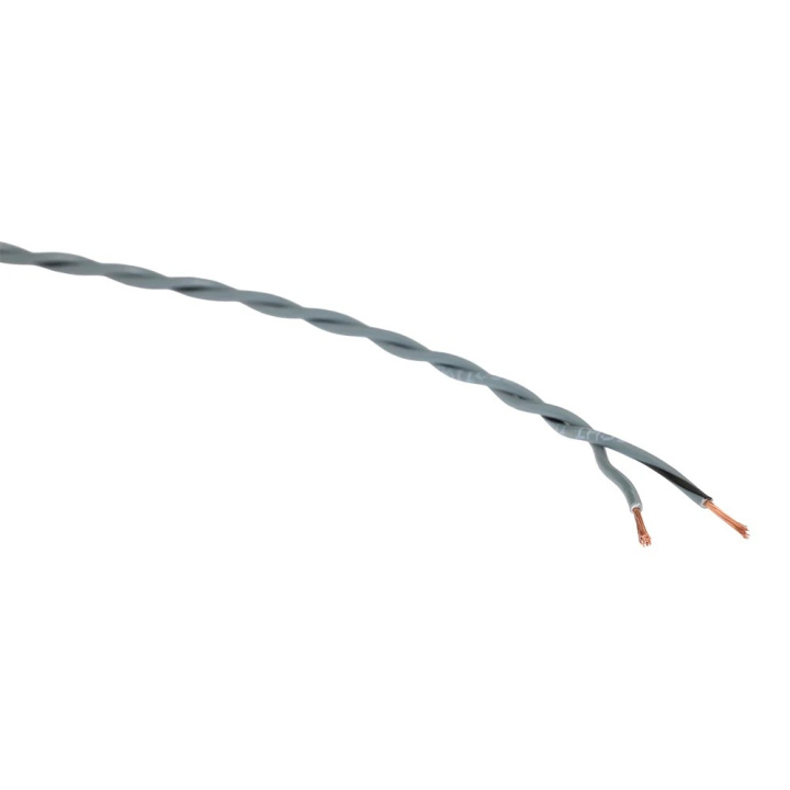 Auto-Connect Tvinnad OFC-högtalarkabel 2x0.5 mm², grå löpmeter i gruppen Kablar / Högtalarkabel hos CD Bilradio (720L2SCT205IGR)