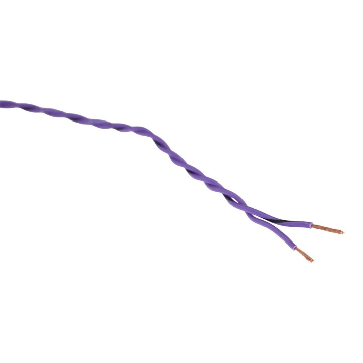 Auto-Connect Tvinnad OFC-högtalarkabel 2x0.5 mm², lila löpmeter i gruppen Kablar / Högtalarkabel hos CD Bilradio (720L2SCT205IPU)