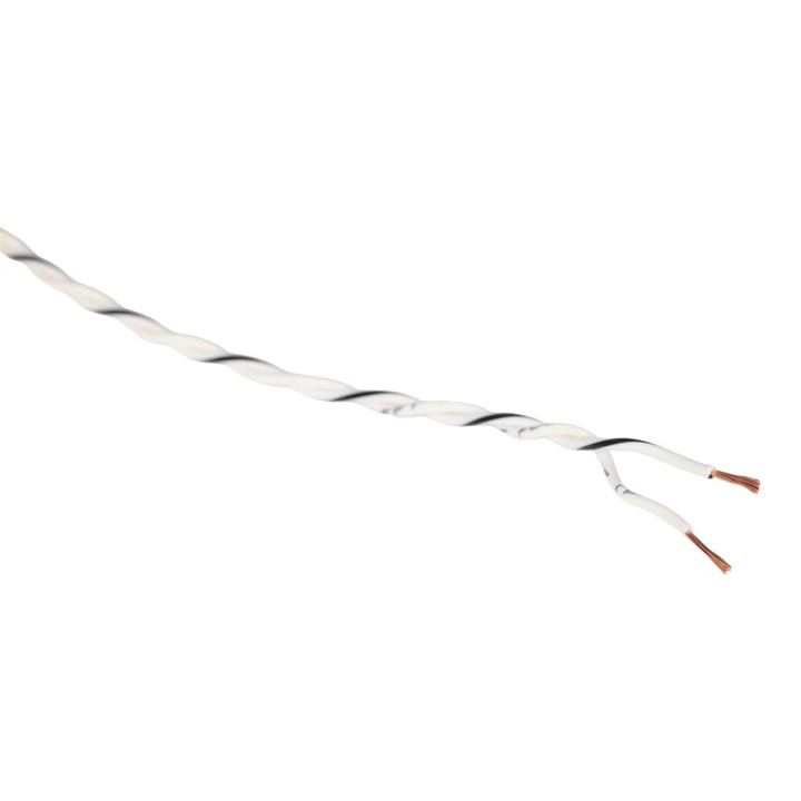 Auto-Connect Tvinnad OFC-högtalarkabel 2x0.5 mm², vit löpmeter i gruppen Kablar / Högtalarkabel hos CD Bilradio (720L2SCT205IWH)