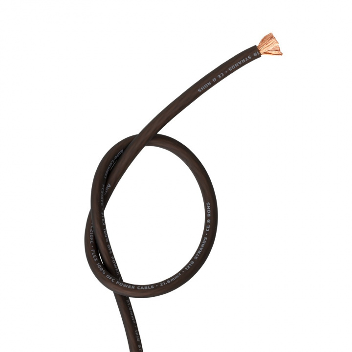 Auto-Connect svart strömkabel OFC 21.6mm², metervara i gruppen Kablar / Strömkabel hos CD Bilradio (720PC21OFCB)