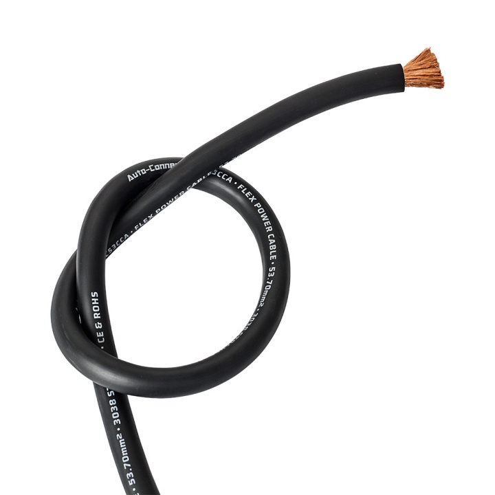 Auto-Connect svart strömkabel CCA 53.7mm², metervara i gruppen Kablar / Strömkabel hos CD Bilradio (720PC53CCAB)