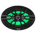 DS18 NXL-69/BK, svarta 6x9 tums marinhögtalare med LED, par
