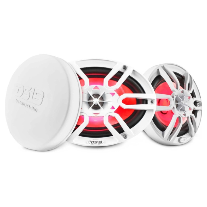 DS18 NXL-69/WH, vita 6x9 tums marinhögtalare med LED, par i gruppen hos CD Bilradio (803NXL69WH)