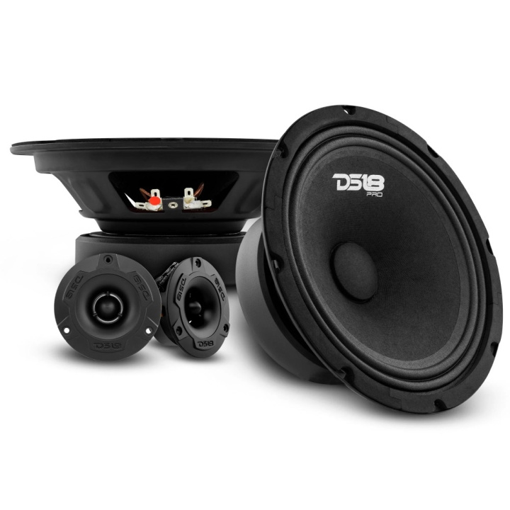 DS18 PRO-GM8.4PK, 8-tums SPL-kit med horndiskanter i gruppen Paketerbjudanden / SPL Högtalarpaket hos CD Bilradio (803PROGM84PK)