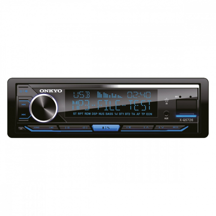 Onkyo X-QS726, Bluetooth-bilstereo med 3 par lågnivå (4V) och inbyggd DSP i gruppen Kampanjer / Black Friday! hos CD Bilradio (806XQS726)