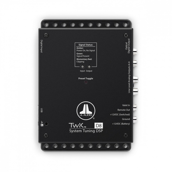 JL Audio TwK-88, 8-kanalig DSP (analog ingång) i gruppen Slutsteg / Ljudprocessorer hos CD Bilradio (807TWK88)