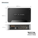 Recoil P610-PRO, DSP-slutsteg med 10 kanaler