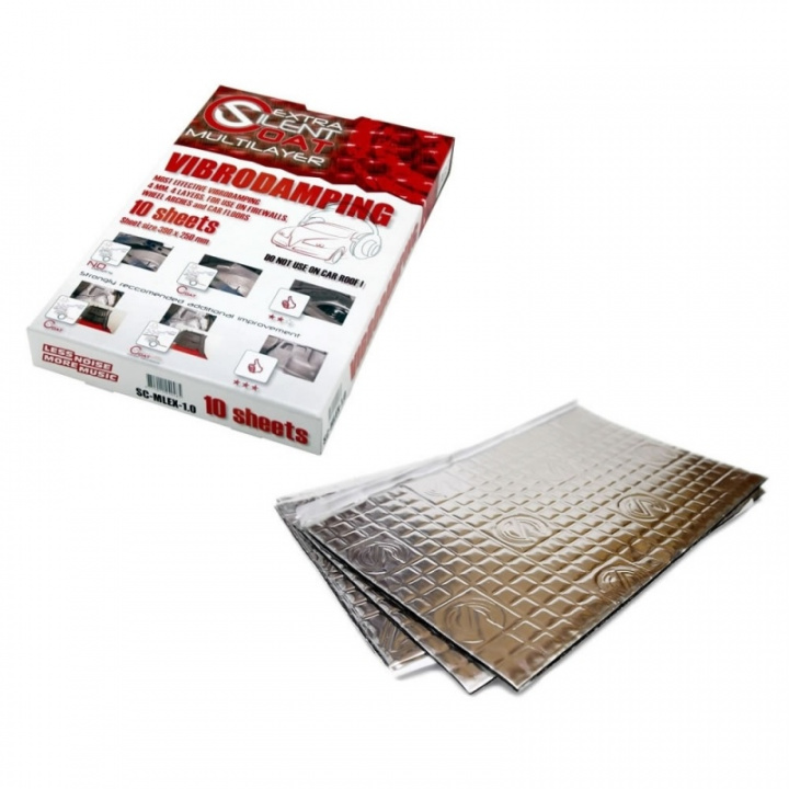 Silent Coat Multilayer Extra 4mm 18 ark i gruppen Tillbehör / Dämpmaterial hos CD Bilradio (825SCMLEX18)