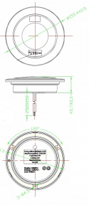 Strands Red Eye Baklampa Bak/Broms/Blinkers,24 LED 10-30V. 2,5M Kabel.