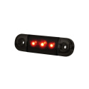 Strands Dark Knight Slim Positionsljus 3 LED,Röda LED, Klart Glas