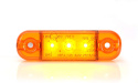 Strands Sidomarkering Slim Orange 3 LED,9-36V IP68. E-Märkt.