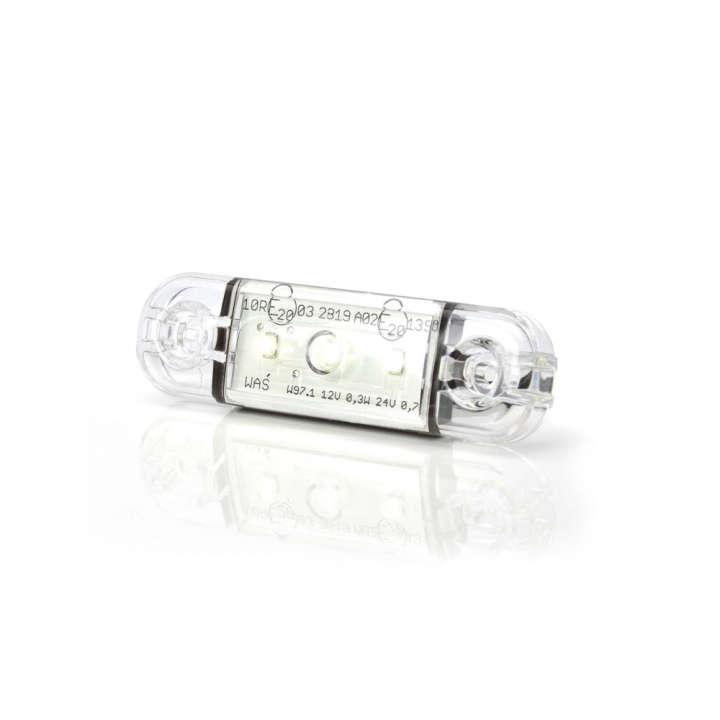 Strands Positionsljus Vit Slim 3 LED,9-36V IP68. E-Märkt. i gruppen LED-Belysning / Fordonsbelysning hos CD Bilradio (872800342)