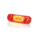 Strands Positionsljus Röd Slim 12 LED,9-36V IP68. E-Märkt.