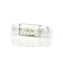Strands Positionsljus Vit Slim 12 LED,9-36V IP68. E-Märkt.