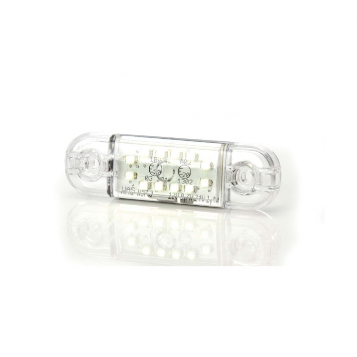Strands Positionsljus Vit Slim 12 LED,9-36V IP68. E-Märkt. i gruppen LED-Belysning / Fordonsbelysning hos CD Bilradio (872800345)