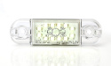 Strands Positionsljus Vit Slim 12 LED,9-36V IP68. E-Märkt.