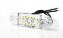 Strands Positionsljus Vit Slim 12 LED,9-36V IP68. E-Märkt.