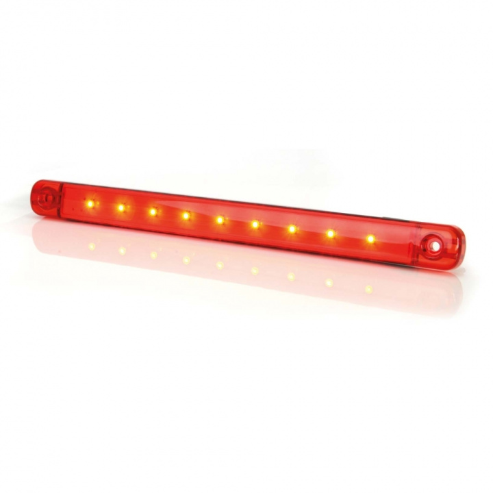 Strands Positionsljus Röd Slim 9 LED,9-36V IP68. E-Märkt. i gruppen LED-Belysning / Fordonsbelysning hos CD Bilradio (872800347)