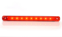 Strands Positionsljus Röd Slim 9 LED,9-36V IP68. E-Märkt.