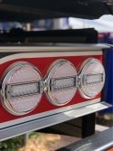 Strands Rund LED 3 Kammare 12-24V,142Mm Diameter Klar Lins