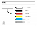Strands Rund LED 5 Kammare 12-24V,142Mm Dia Färgad Lins