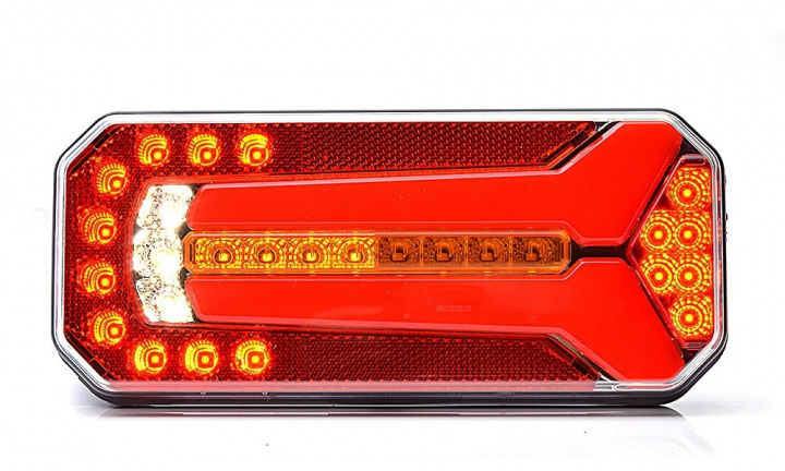 Strands Baklampa LED Universal 12-24V,5 Funktioner. Dynamisk Blinkers i gruppen LED-Belysning / Fordonsbelysning hos CD Bilradio (872800790)