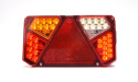 Strands Baklampa 5 Kammare LED Vänster,12-24V DC Bak, Broms, Back, Dim, Blink
