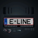 Strands Nuuk E-Line Duo DK/FI/AT, LED bar med nummerskyltshållare, svart