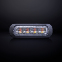 Strands Dark Knight Riktat Blixtljus Orange 4 LED Klart Lins