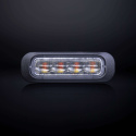 Strands Dark Knight Riktat Blixtljus Orange 4 LED Klart Lins