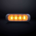 Strands Dark Knight Riktat Blixtljus Orange 4 LED Mörktonat Lins