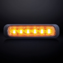 Strands Dark Knight Riktat Blixtljus Orange 6 LED Mörktonat Lins