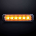 Strands Dark Knight Riktat Blixtljus Orange 6 LED Mörktonat Lins