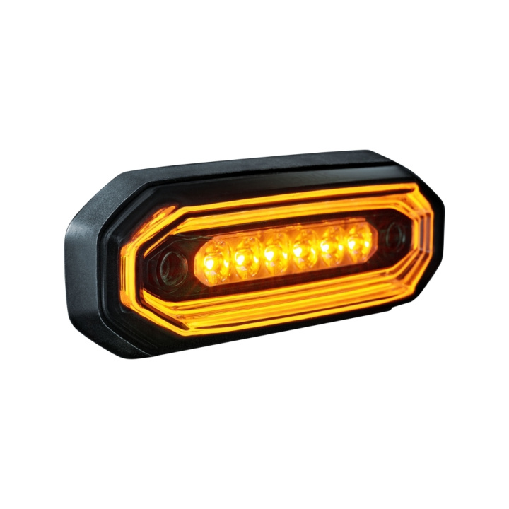 Strands FOR9T Aura varningsljus, 6 LED, bärnsten, mörk lins i gruppen LED-Belysning / Fordonsbelysning hos CD Bilradio (872903032)