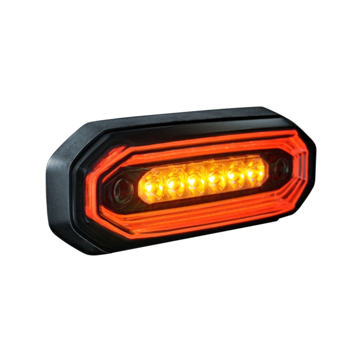 Strands FOR9T Aura varningsljus, 6 LED, röd/amber, mörk lins i gruppen LED-Belysning / Fordonsbelysning hos CD Bilradio (872903033)