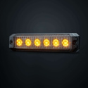 Strands Dark Knight SM6 varningsljus, 6 LED, riktat, mörk lins