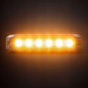 Strands Dark Knight SM6 varningsljus, 6 LED, riktat, mörk lins