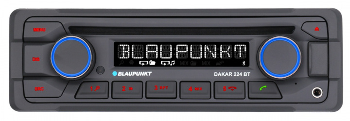 Blaupunkt Dakar 224, 24V stereo med Bluetooth och 2 par lågnivå med 4V i gruppen Bilstereo / Bilstereo enkeldin hos CD Bilradio (872DAKAR224BT)