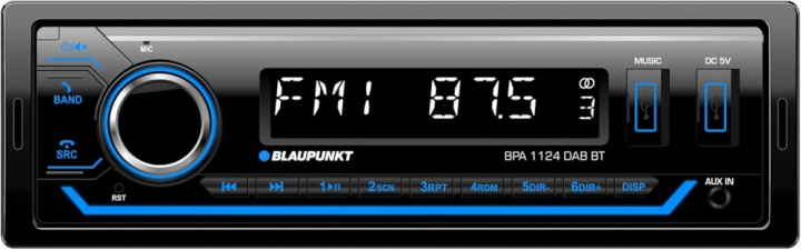 Blaupunkt BPA 1124 DAB BT, bilstereo med Bluetooth, DAB & 3 par lågnivå i gruppen Bilstereo / Bilstereo enkeldin hos CD Bilradio (873BPA1124DABBT)