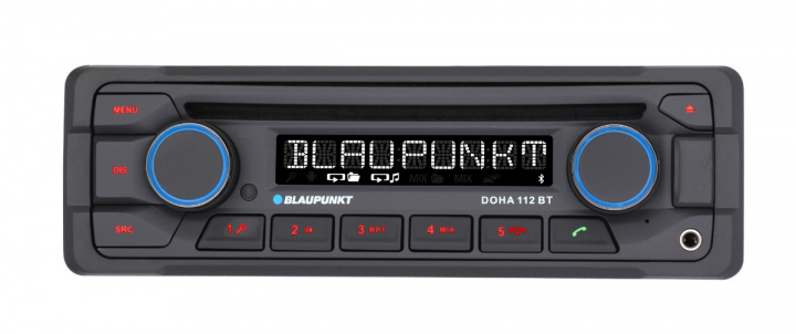 Blaupunkt Doha 112 BT, tålig stereo med Bluetooth och 2 par lågnivå med 4V i gruppen Bilstereo / Bilstereo enkeldin hos CD Bilradio (873DOHA112BT12V)