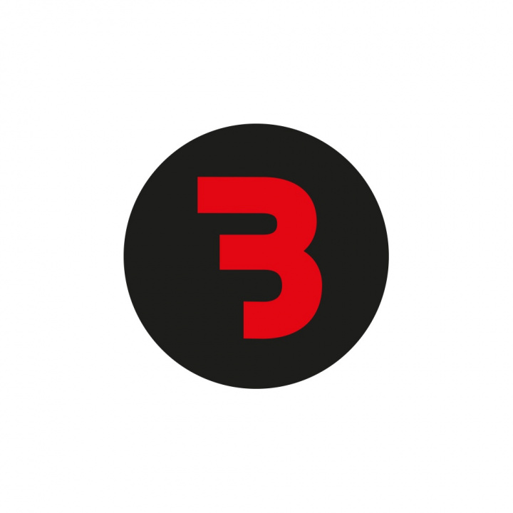 Bass Habit B-klistermärke 7x7cm, svart och röd i gruppen Tillbehör / Övrigt / Dekaler / Reklam mm, hos CD Bilradio (899BROUNDFB)