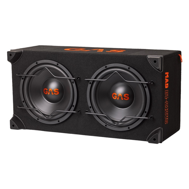 GAS MAD B1-212VS, 2x12 tums portad eller sluten baslåda i gruppen Baslådor / Dubbellådor hos CD Bilradio (900MADB1212VS)