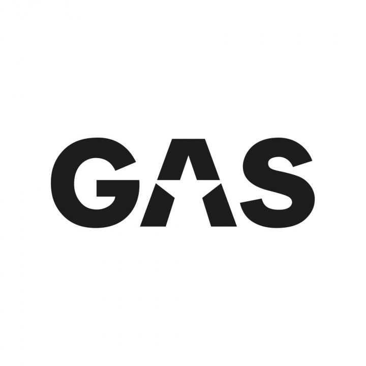 GAS-klistermärke 23x8cm, svart i gruppen Tillbehör / Övrigt / Dekaler / Reklam mm, hos CD Bilradio (909LOGOCMB)