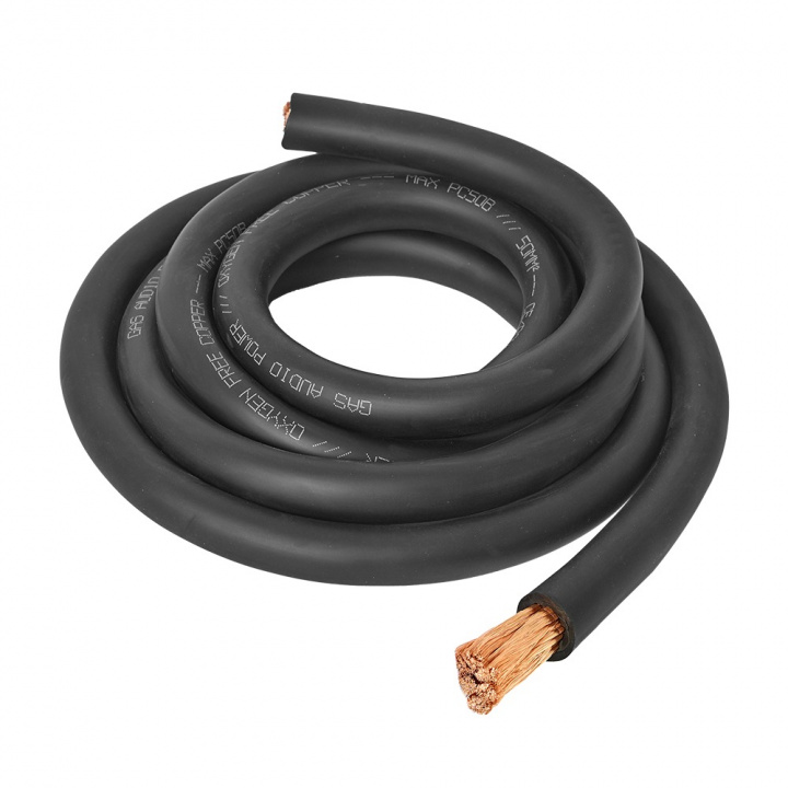 GAS MAX svart 50mm² OFC-strömkabel, 2 meter i gruppen Kablar / Strömkabel hos CD Bilradio (910MAXPC50B2M)