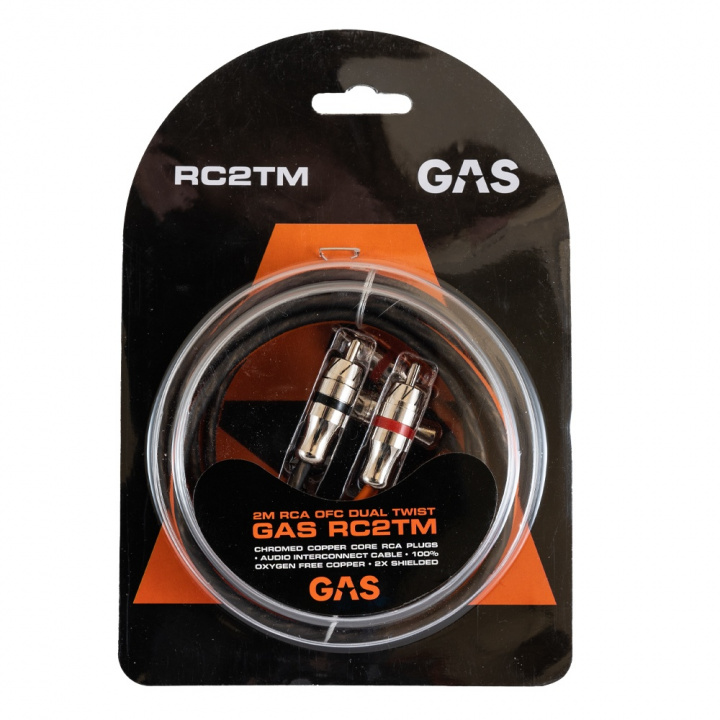 GAS RC2TM dubbelskärmad RCA-kabel, 2 meter i gruppen Kampanjer / Utförsäljning GAS tillbehör hos CD Bilradio (910RC2TM)