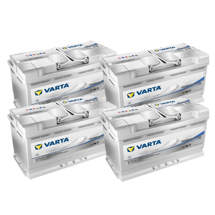 Batteripaket, 4 stycken Varta DP AGM 850A 95Ah, startbatteri i gruppen Kampanjer / Påsk-kampanj hos CD Bilradio (SET418840095085VX4)